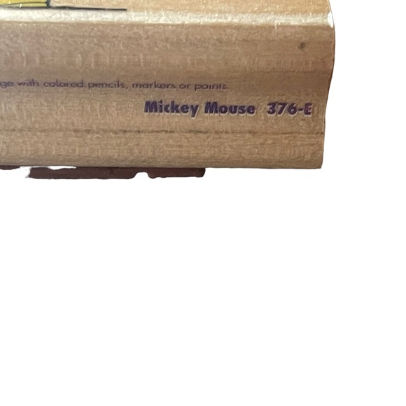 MICKEY MOUSE DISNEY Cartoon Character RUBBER STAMPEDE 376-E Wood Mount Stamp (J4 - Picture 3 of 6